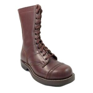 WideWay Footwear Jump Boots  Tall Combat Paratrooper Burgundy Men 6